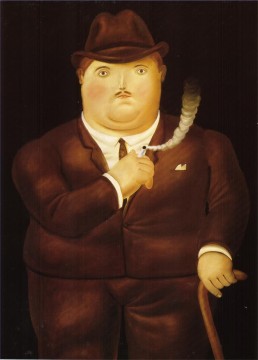 Fernando Botero Painting - Hombre con esmoquin Fernando Botero
